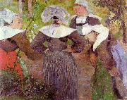 Paul Gauguin Four Breton Women oil painting